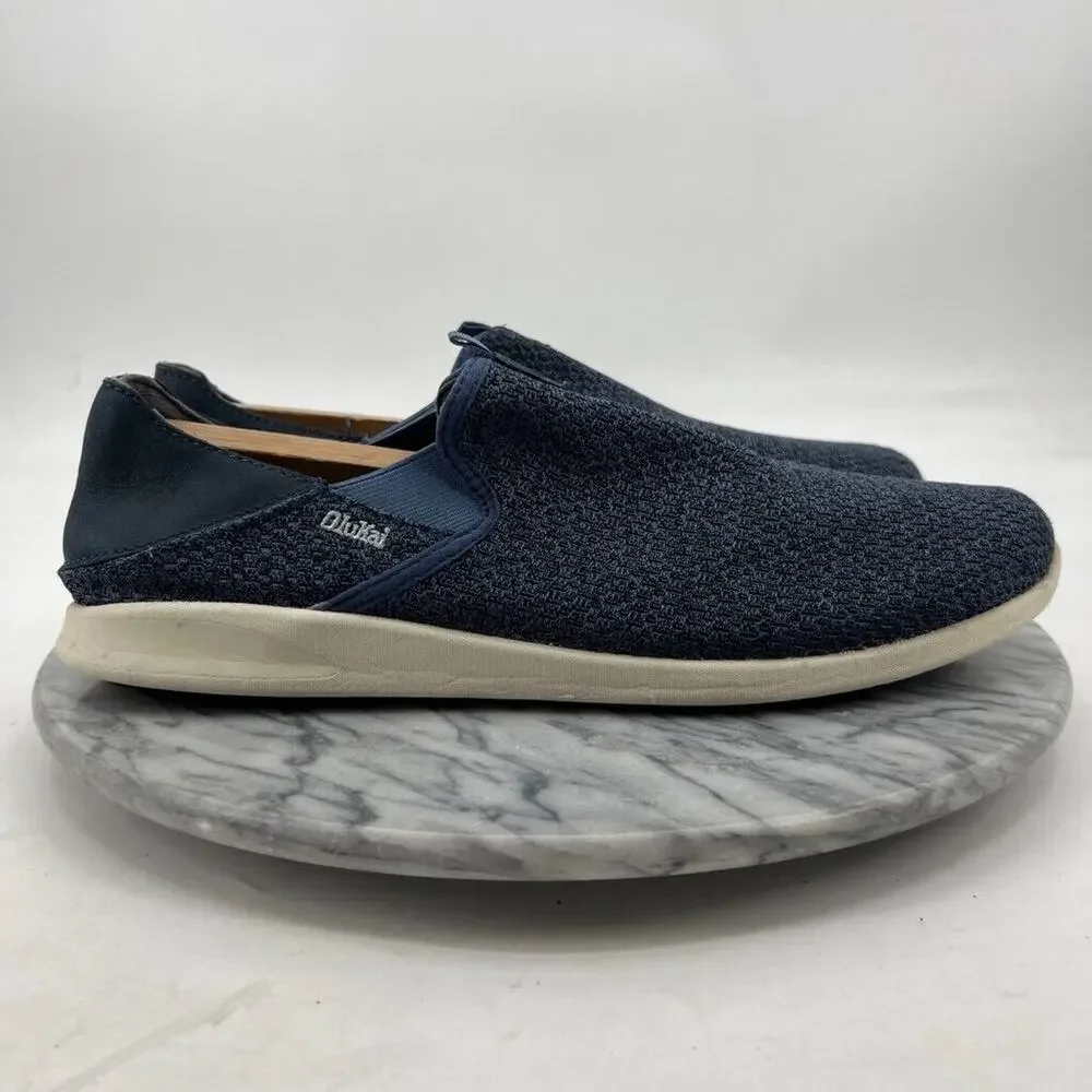 Olukai Mens 13 Shoes Blue Alapa Slip On Low Top Breathable Comfort Beach Loafer‎